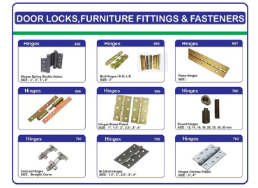 Door Locks, Furniture Fittings & Fasteners