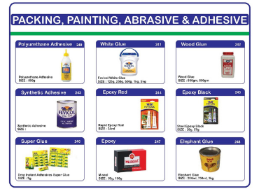 Packing, Painting, Abrasive & Adhesive